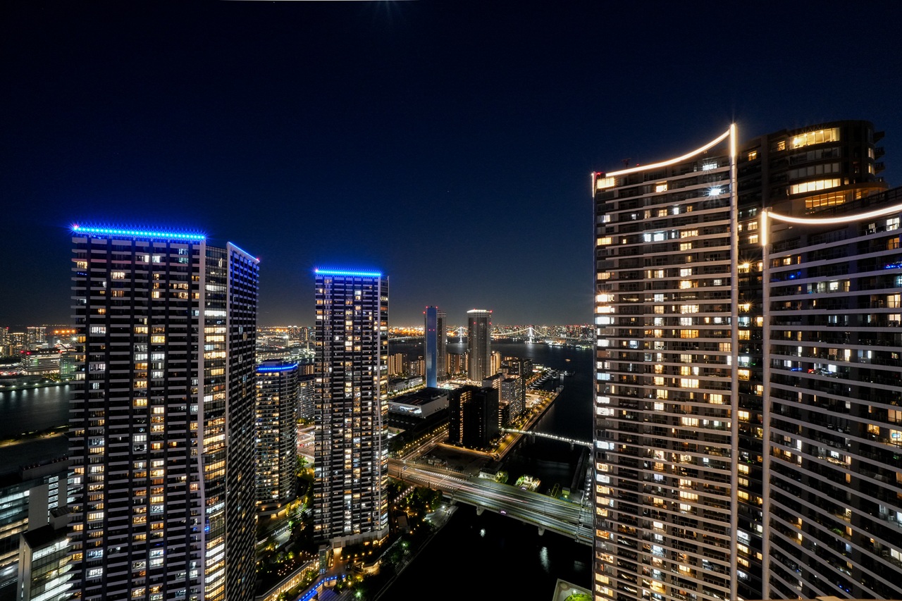 パークタワー勝どきミッド部屋からの夜景｜THE BRIDGE株式会社撮影