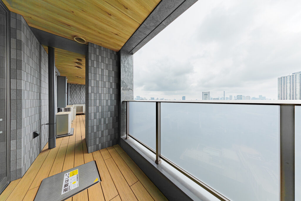 ブランズ千代田富士見のバルコニーからの眺望｜THE BRIDGE株式会社撮影