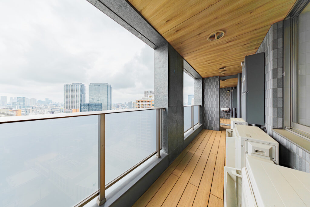 ブランズ千代田富士見のバルコニーからの眺望｜THE BRIDGE株式会社撮影